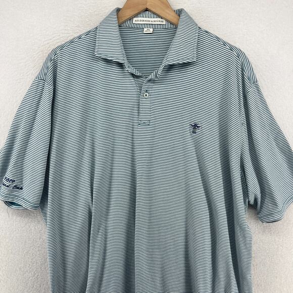 BEDFORD GOLF TENNIS CLUB Shirt Mens 2XL HOLDERNESS BOURNE Golf Polo Striped Gray - Picture 6 of 14